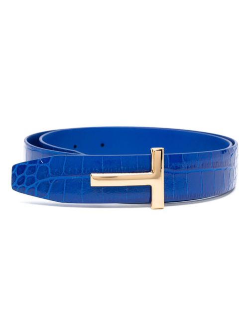 Classic Leather Belt With Matt Black H Buckle Alligator,, 44% OFF