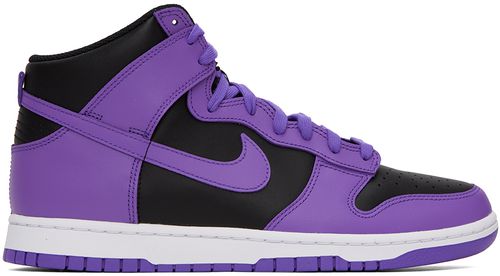 Black & Purple Dunk High Retro Sneakers