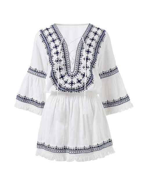 Martina Embroidered Coverup Dress