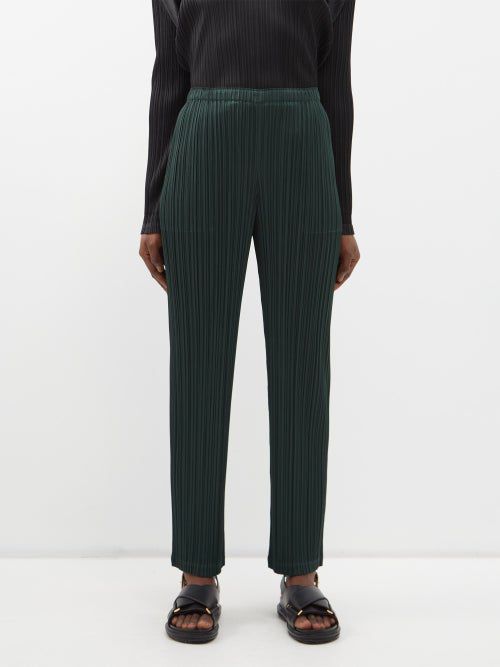 Technical-pleated trousers