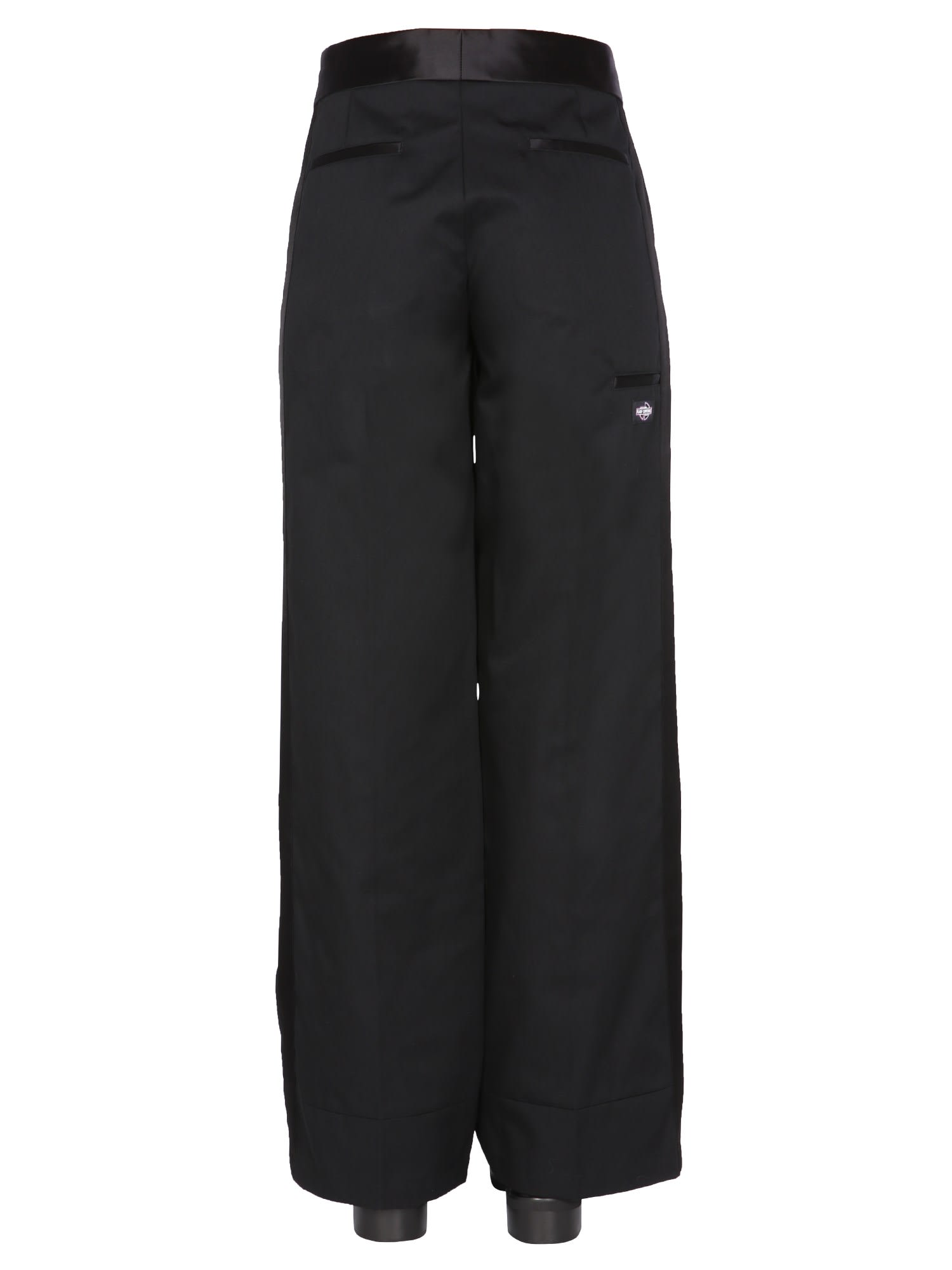 RAF by Raf Simons Black Denim Pleated Wide Leg Trousers XS Raf Simons | TLC