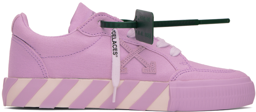 OFF WHITE Purple Vulcanized low top sneakers